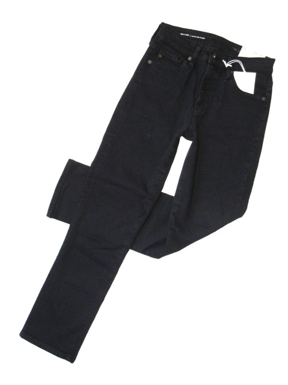 NWT Adriano Goldschmied AG Mari Crop in Sulfur Black Slim Straight Jeans 26